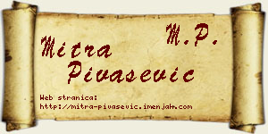 Mitra Pivašević vizit kartica